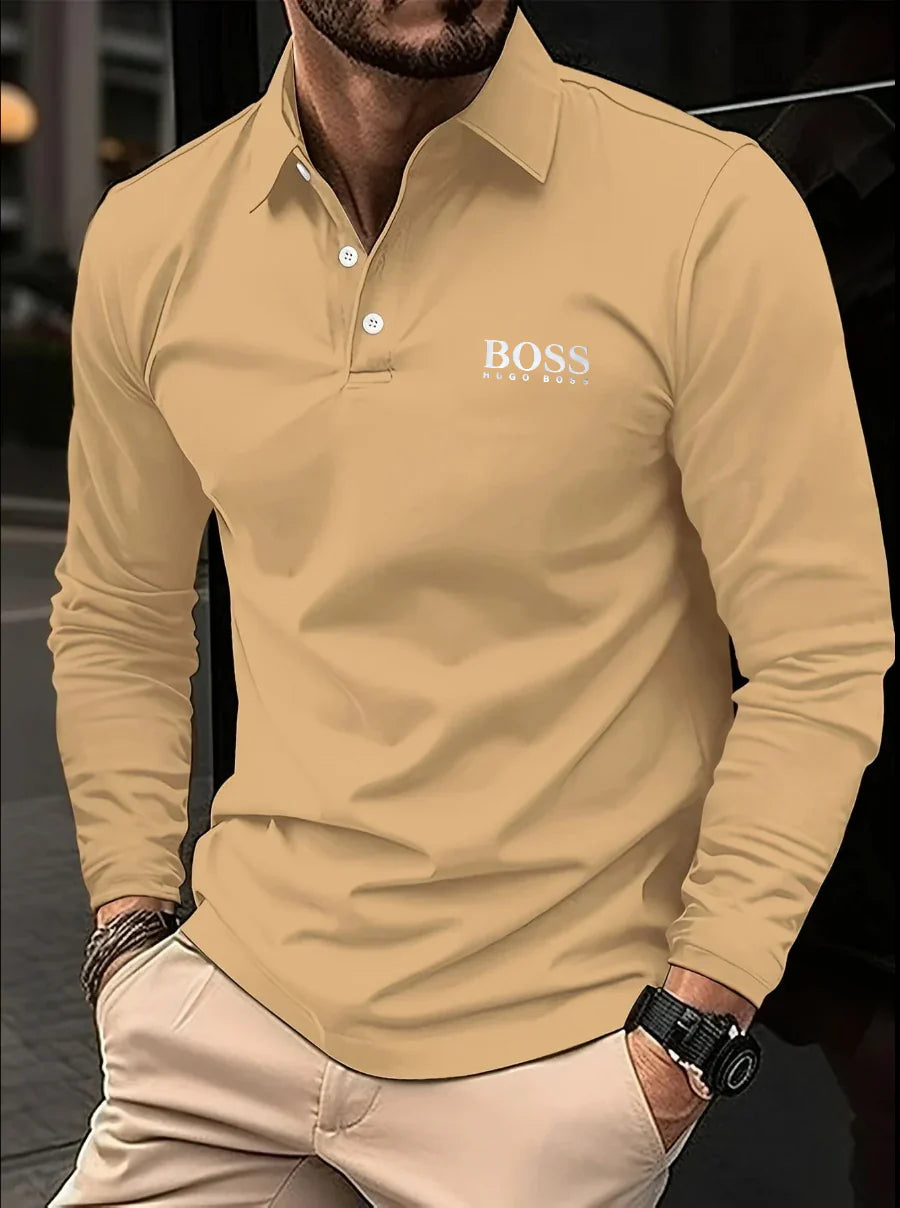 Polo à manches longues pour homme