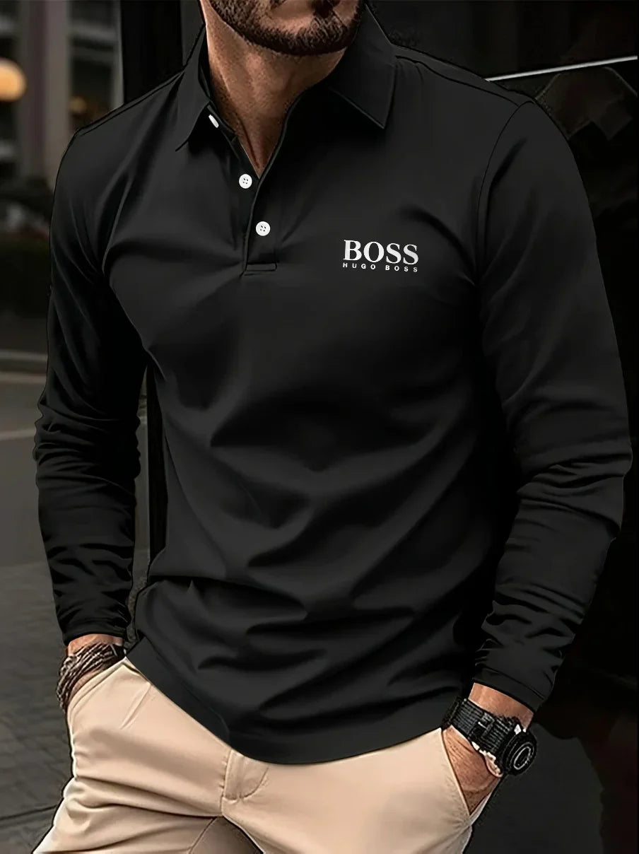 Polo à manches longues pour homme