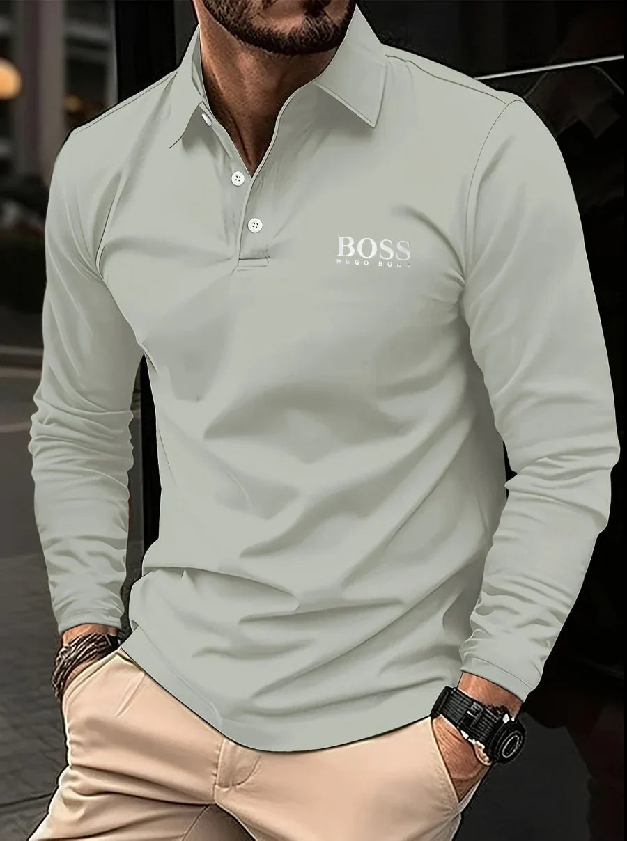 Polo à manches longues pour homme